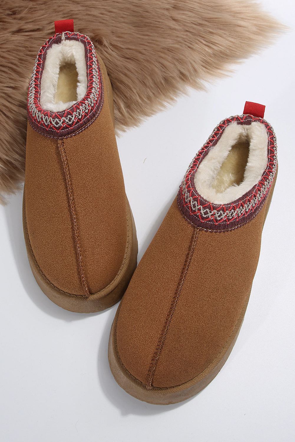 Joanna Brown Slip-On Boots