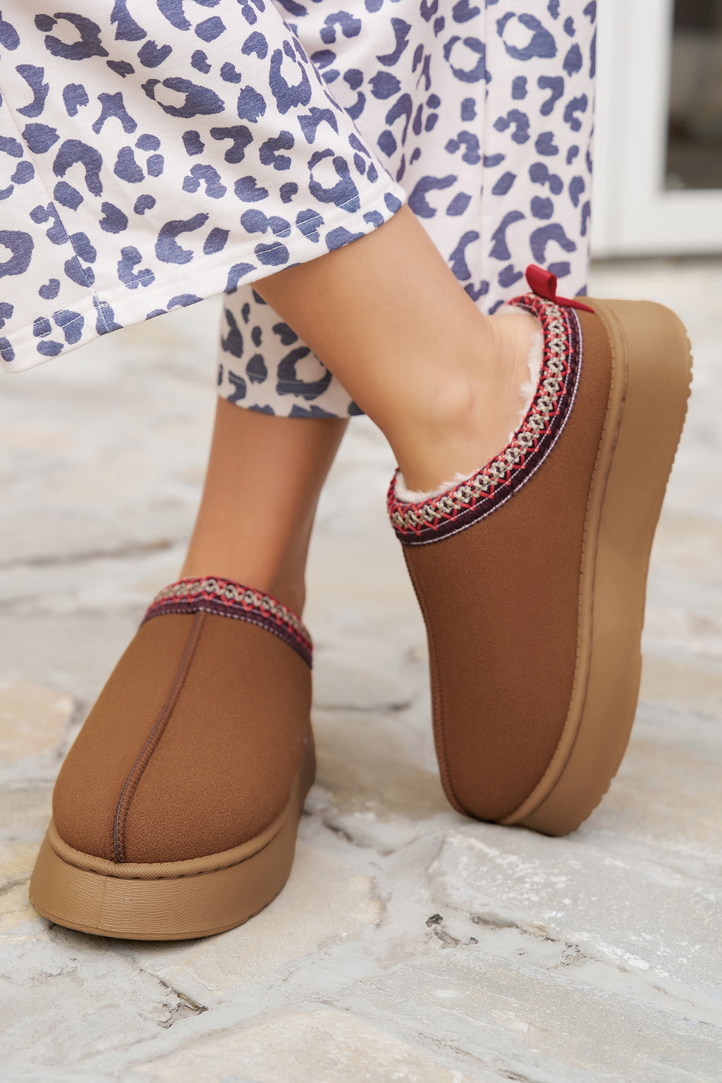 Joanna Brown Slip-On Boots