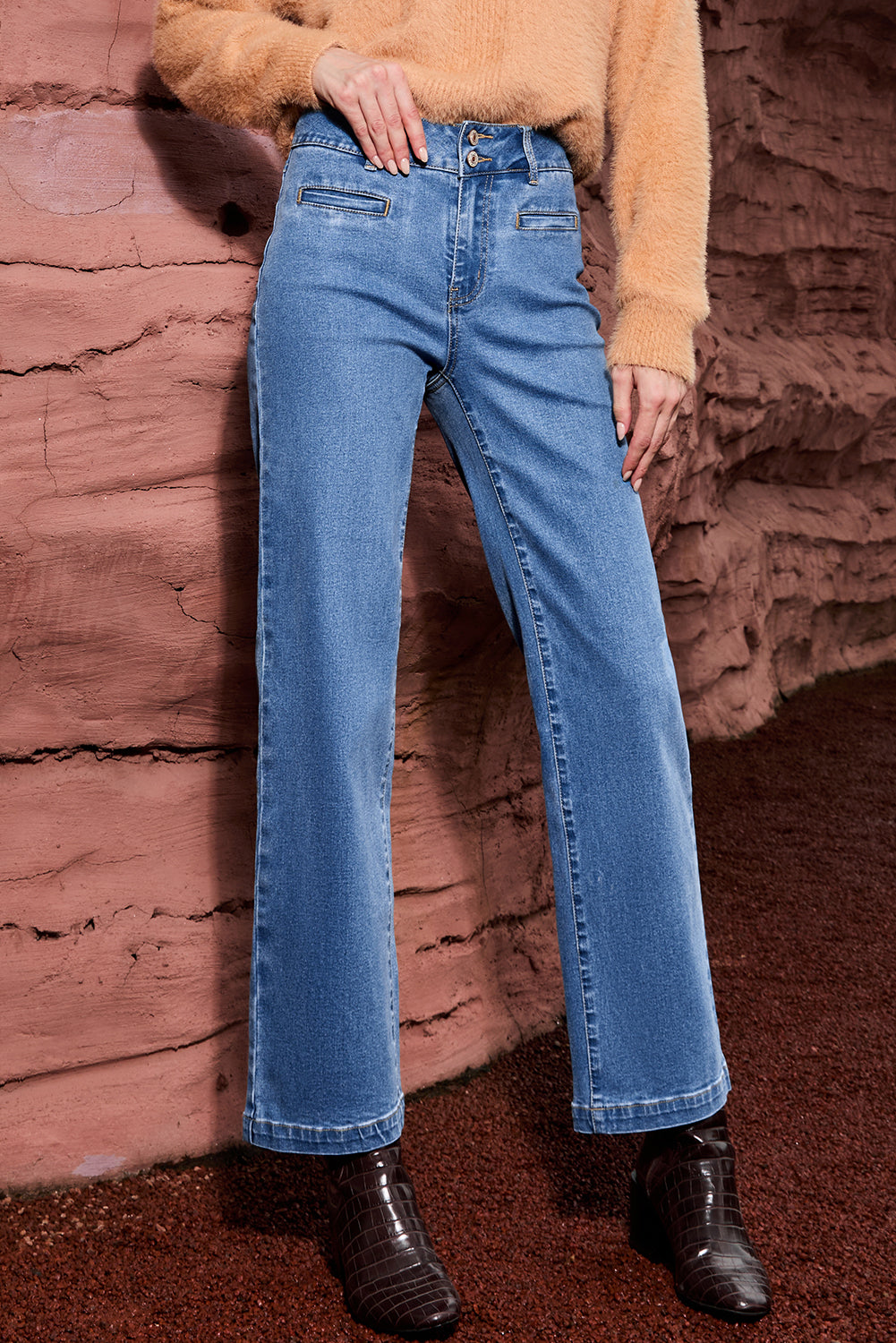 Taylor High Rise Straight Leg Jeans