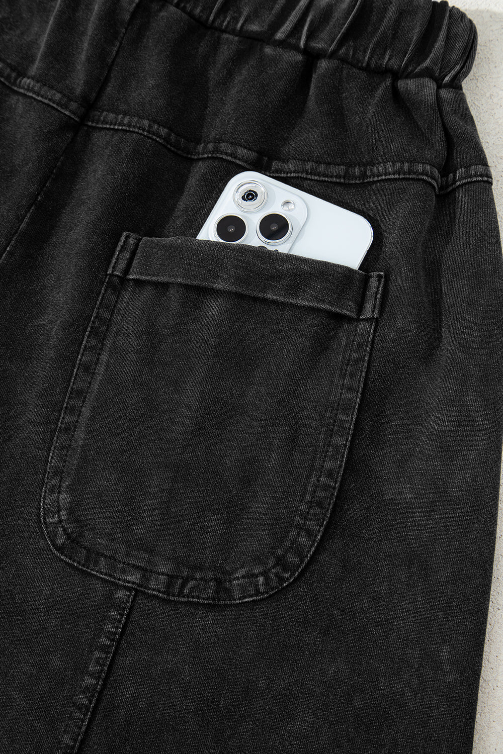 Isabelle Black Wide Leg Cargo Pants