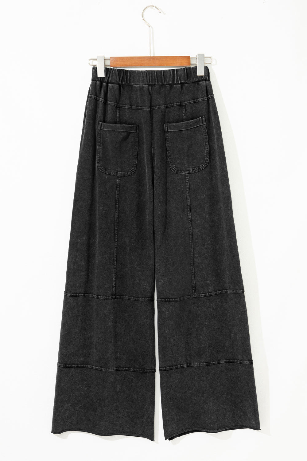 Isabelle Black Wide Leg Cargo Pants