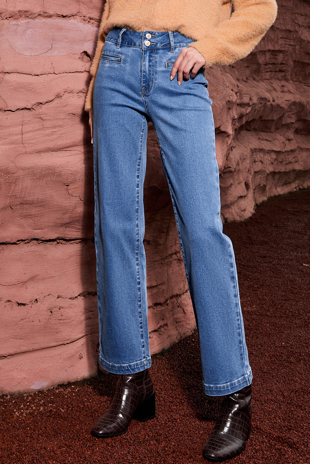 Taylor High Rise Straight Leg Jeans