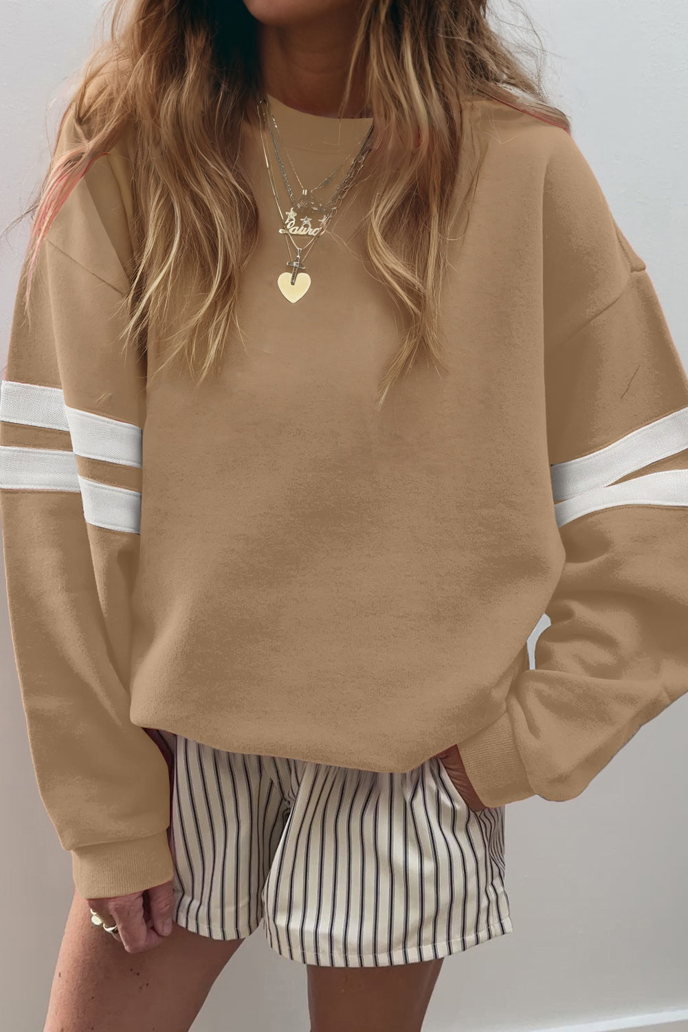 Kinsley Beige Sweatshirt