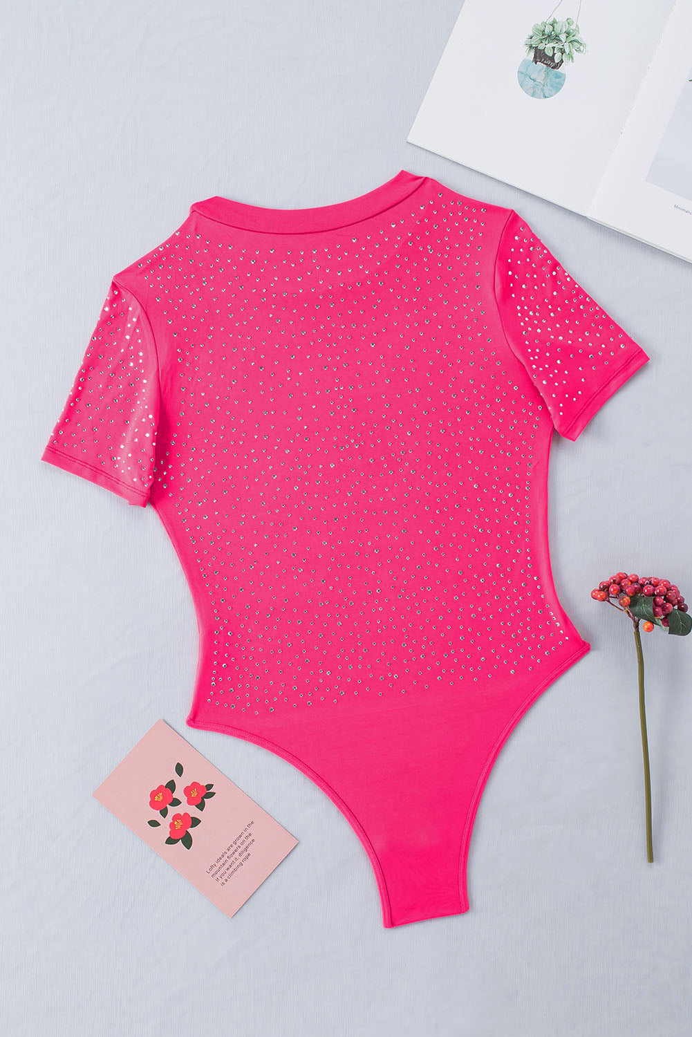 Jaylene Rhinestone Short Sleeve Bodysuit