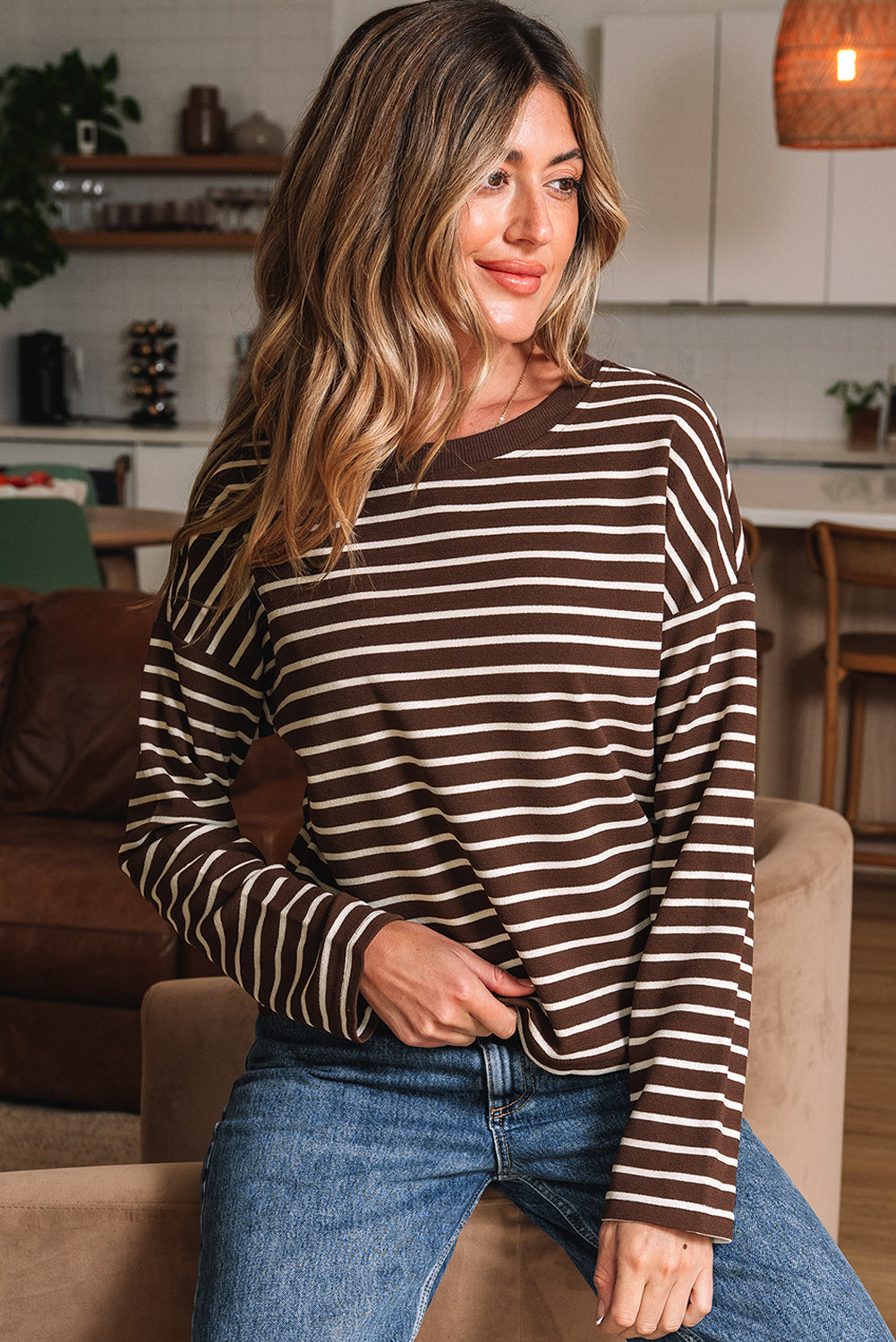 Ariella Cropped Long Sleeve T Shirt