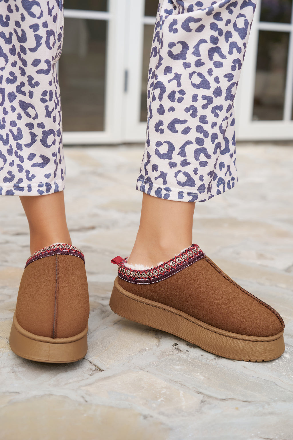 Joanna Brown Slip-On Boots