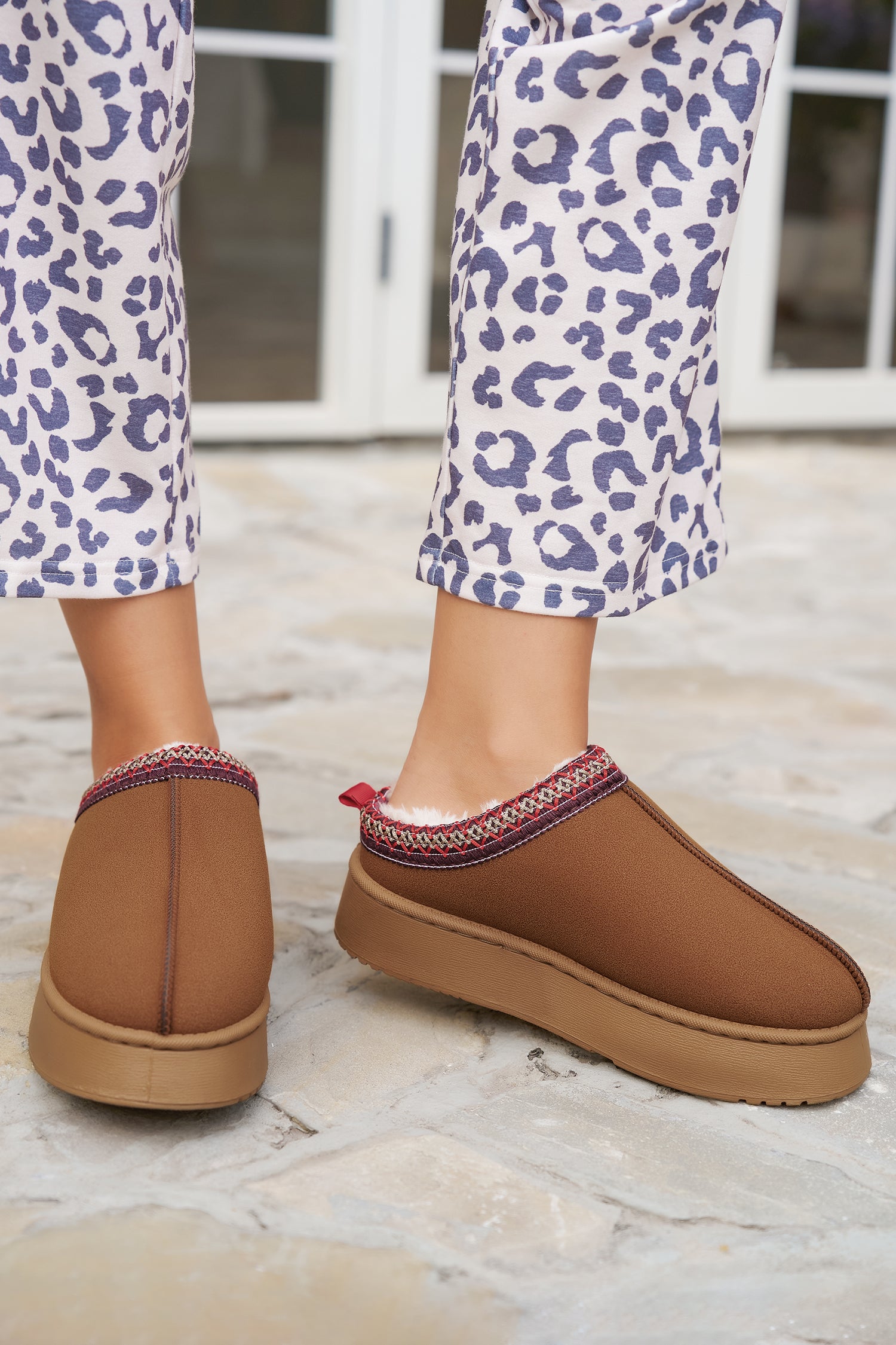 Joanna Brown Slip-On Boots