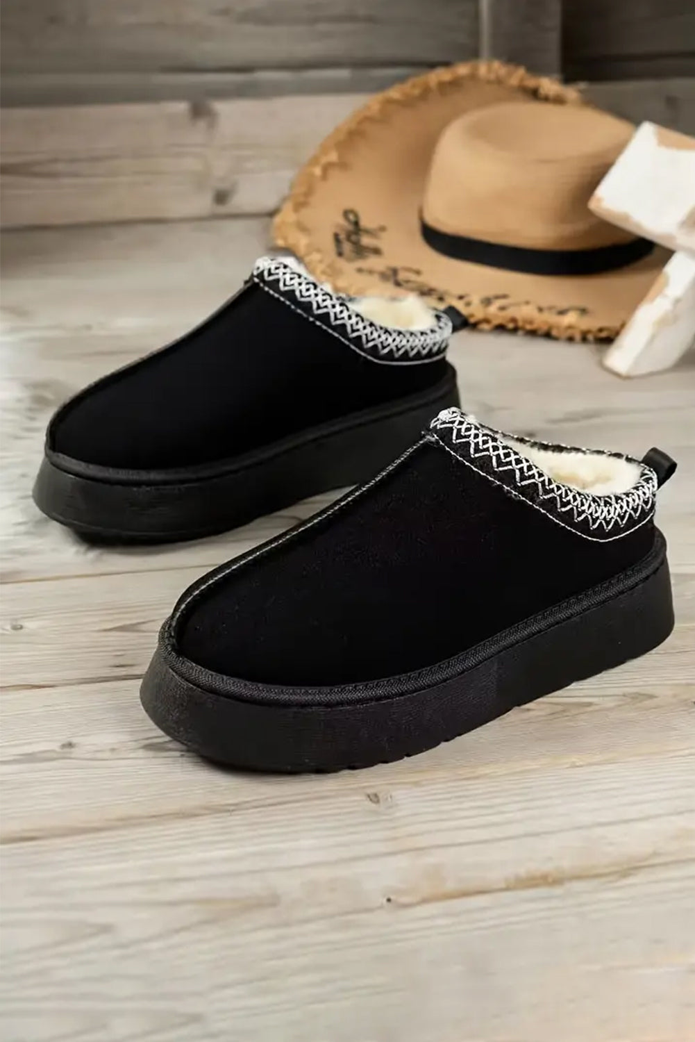 Joanna Black Slip-On Boots