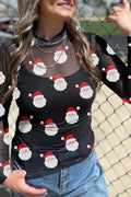 Cady Mesh Christmas Top
