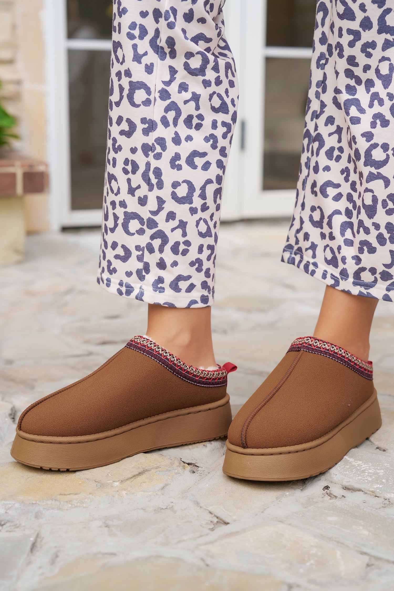 Joanna Brown Slip-On Boots