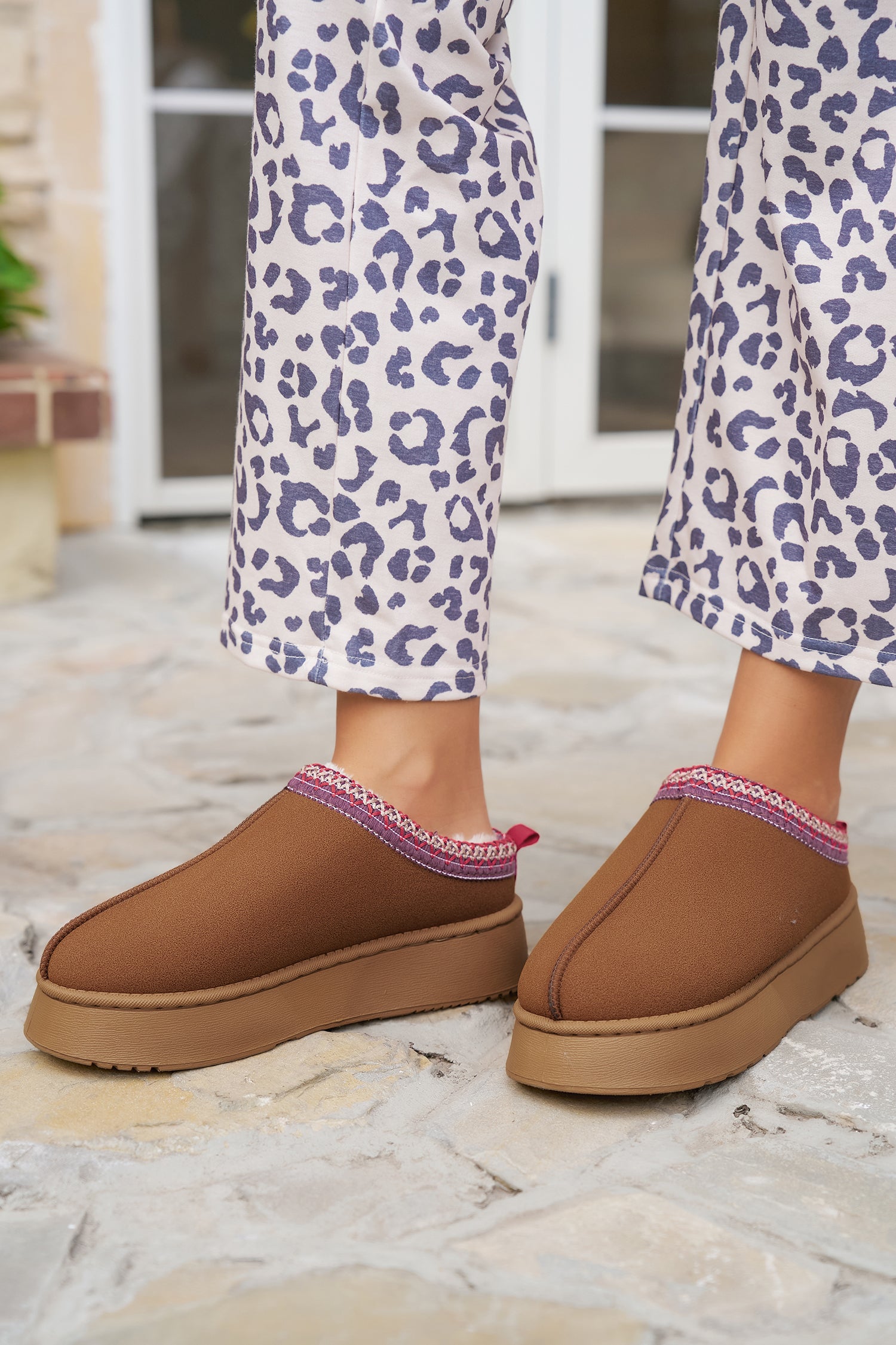Joanna Brown Slip-On Boots