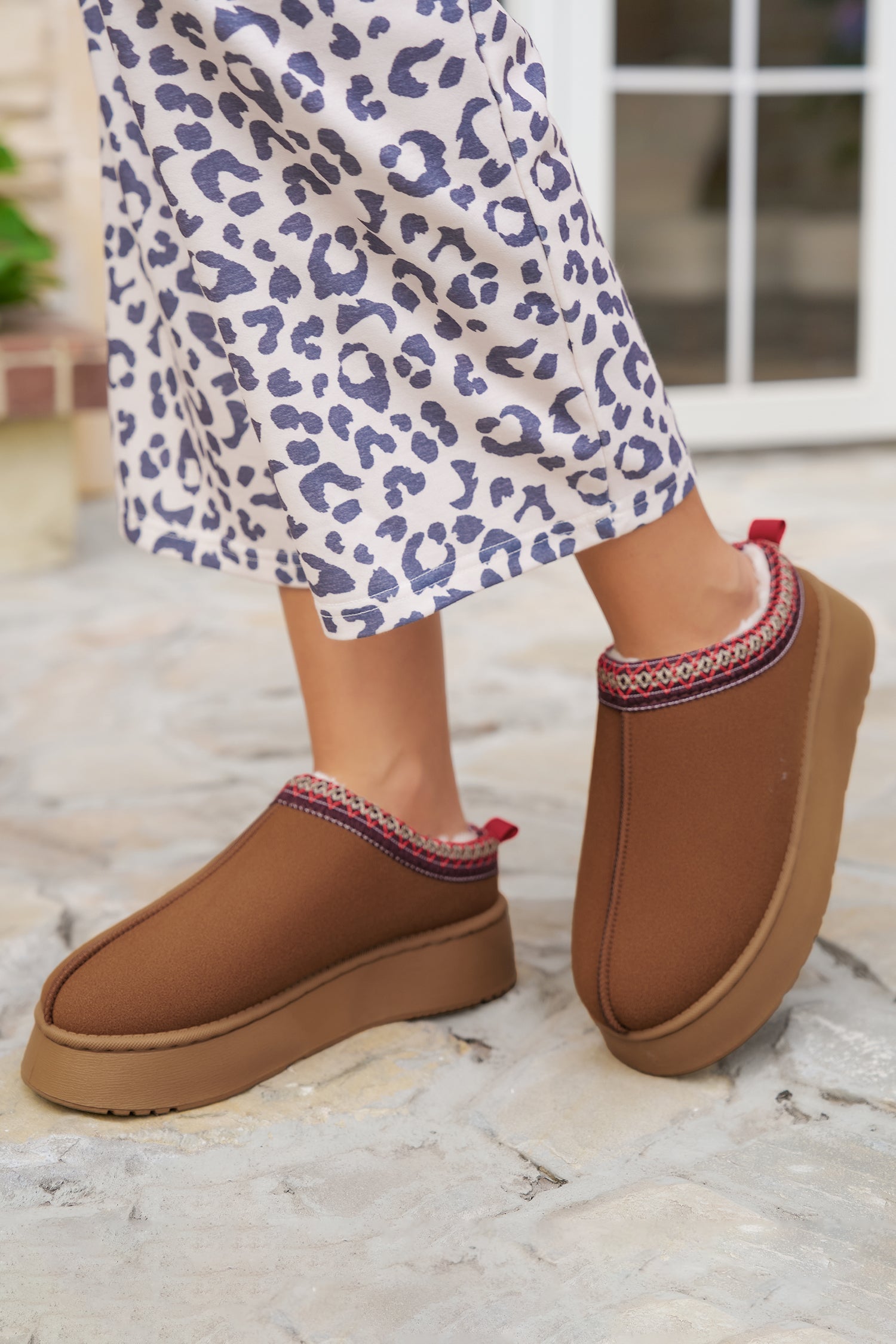 Joanna Brown Slip-On Boots