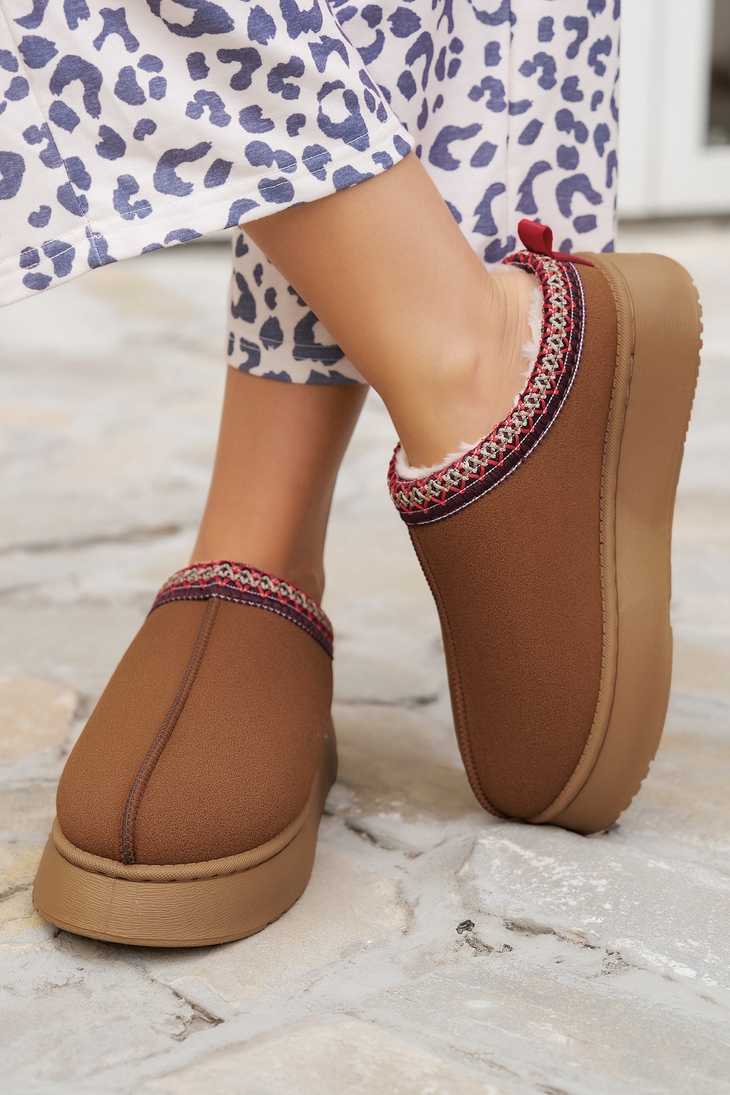 Joanna Brown Slip-On Boots