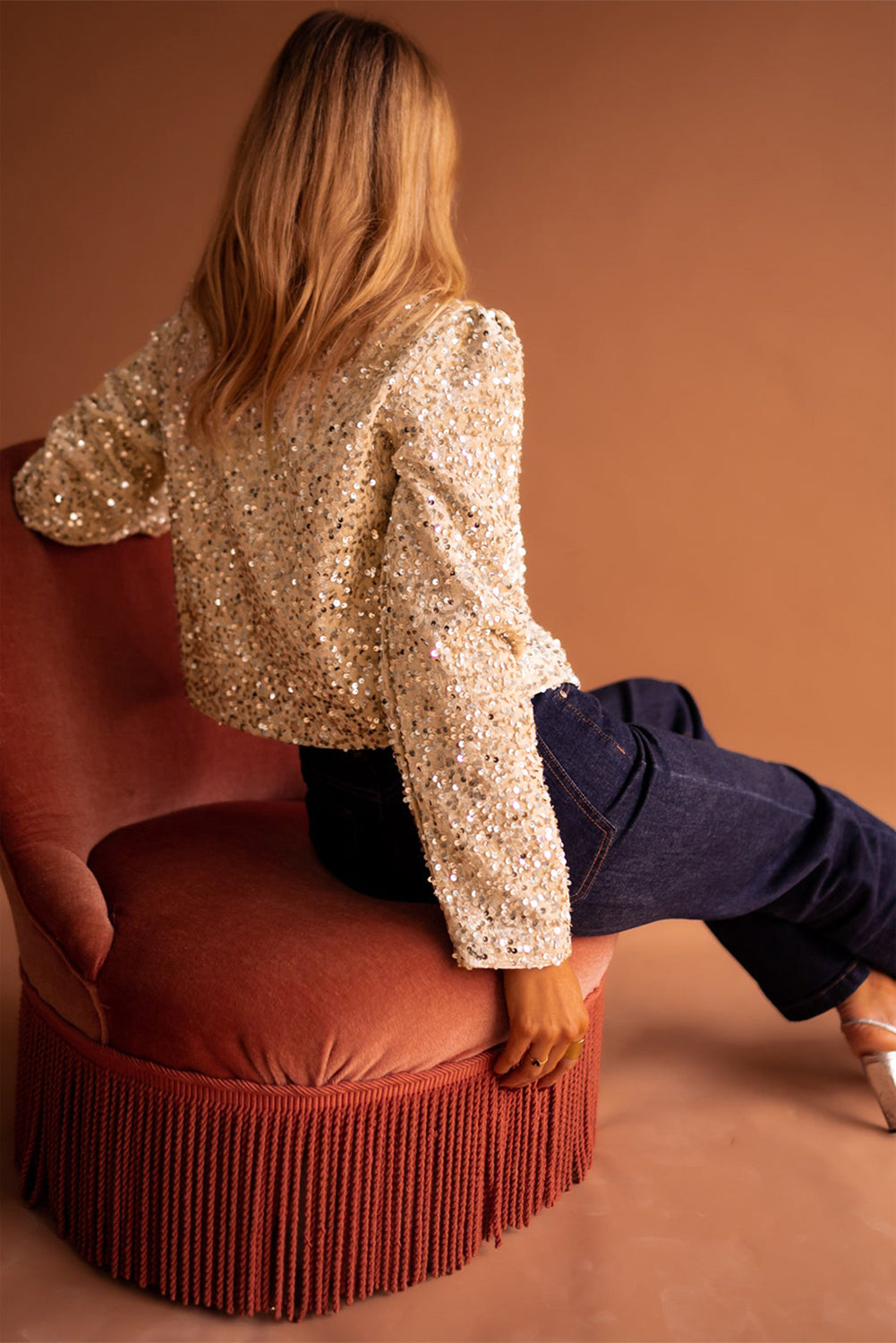 Rhodes Sequin Cropped Jacket