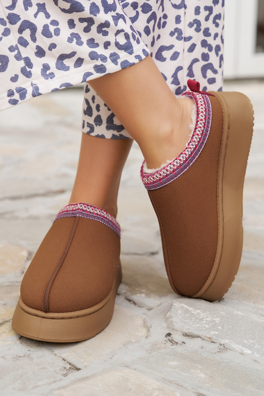 Joanna Brown Slip-On Boots