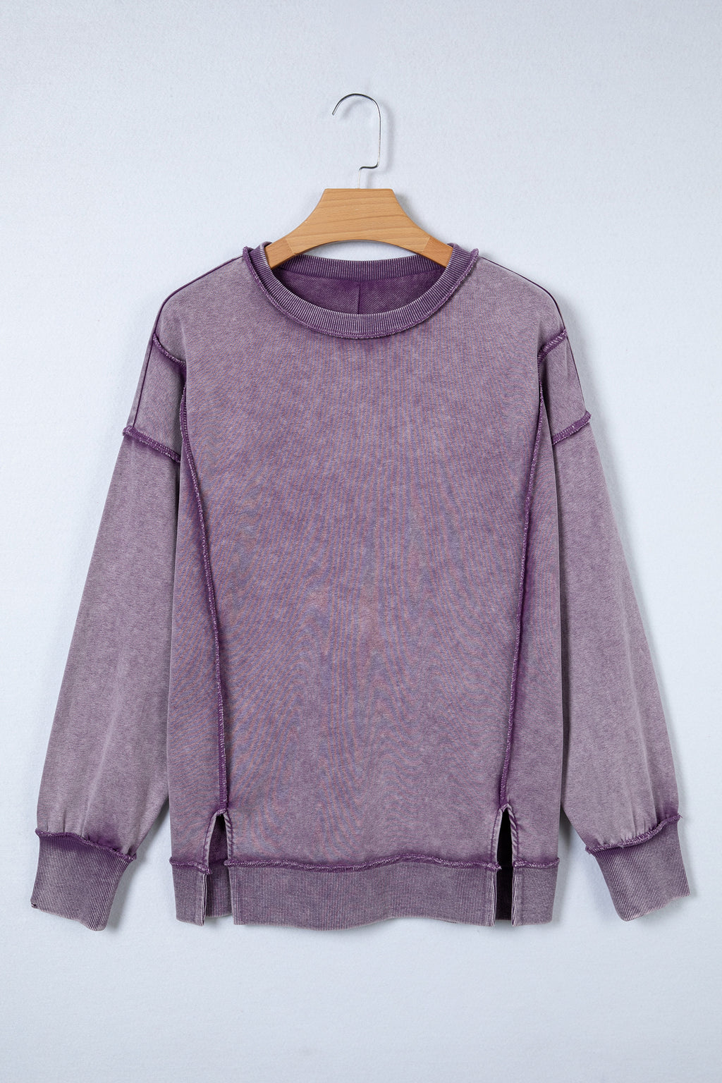 Alexis Slit Sweatshirt Purple
