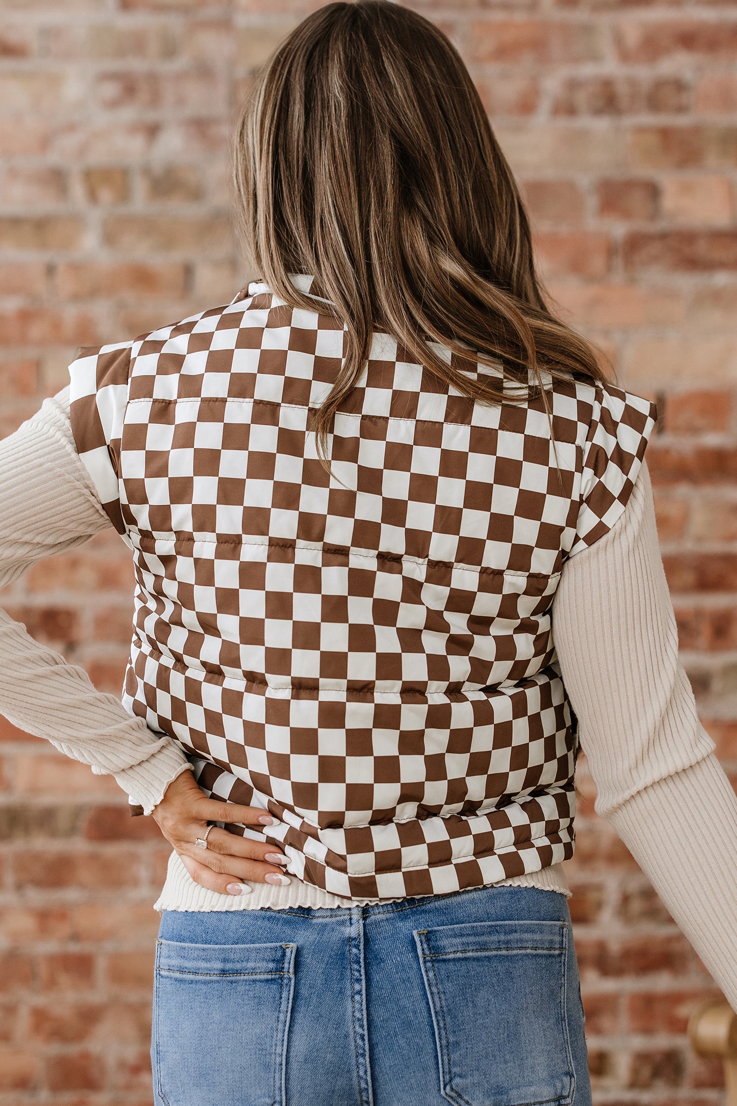 Vivi Puffer Vest Brown