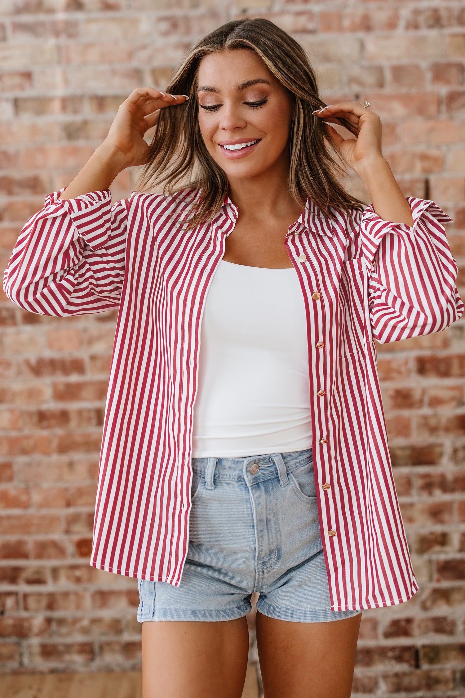 Gracie Button Up Top