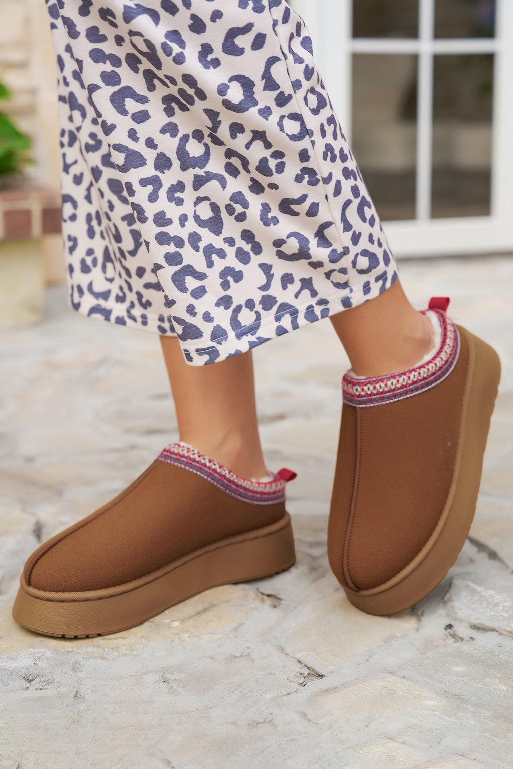 Joanna Brown Slip-On Boots