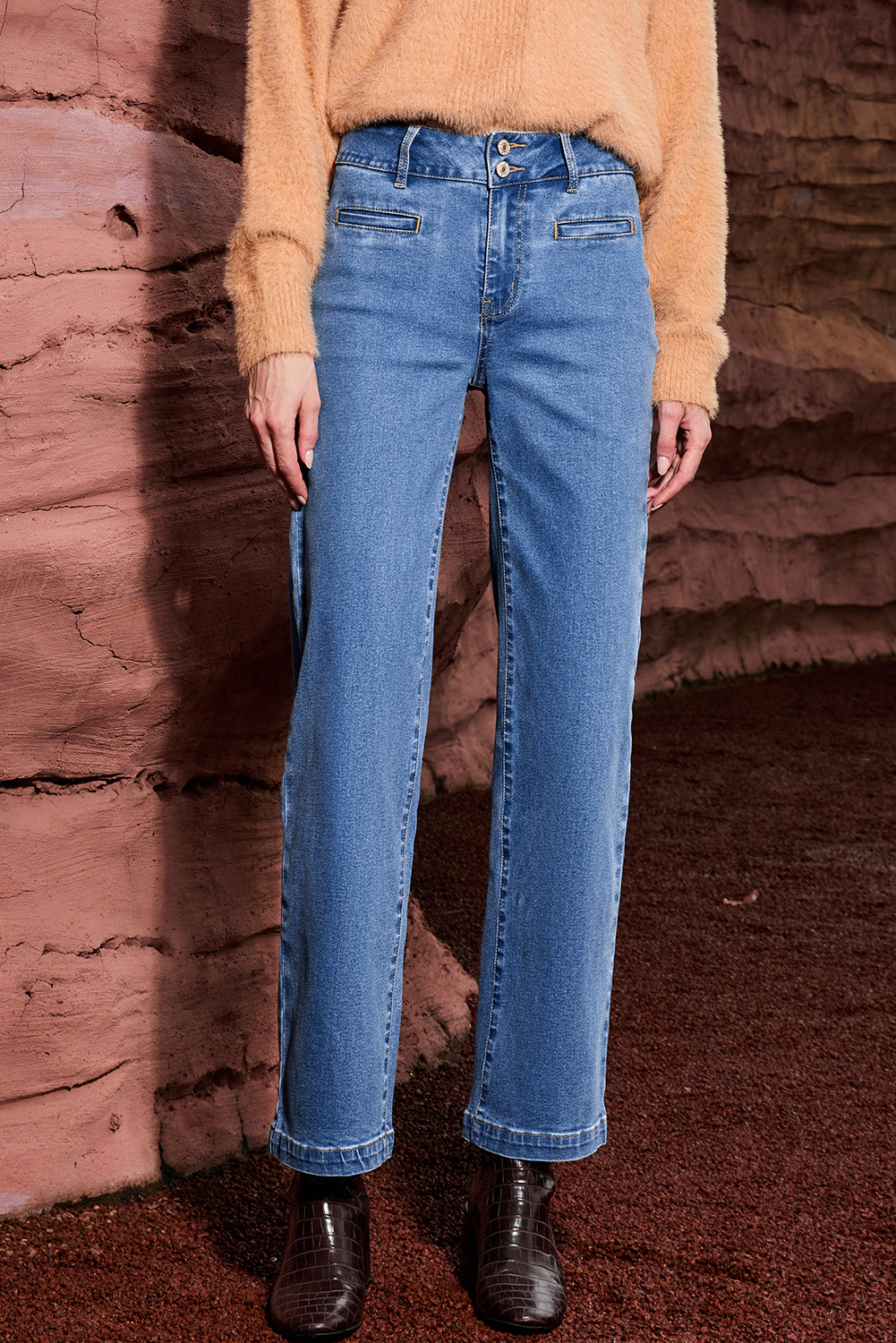 Taylor High Rise Straight Leg Jeans
