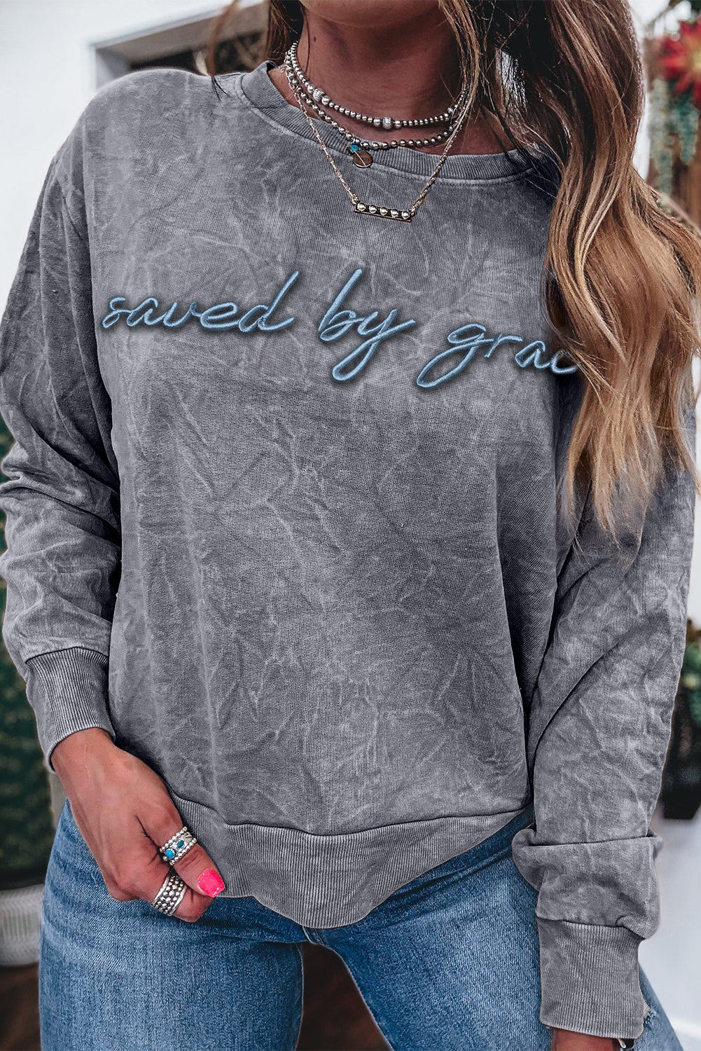 Faith Grey Sweatshirt