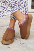 Joanna Brown Slip-On Boots