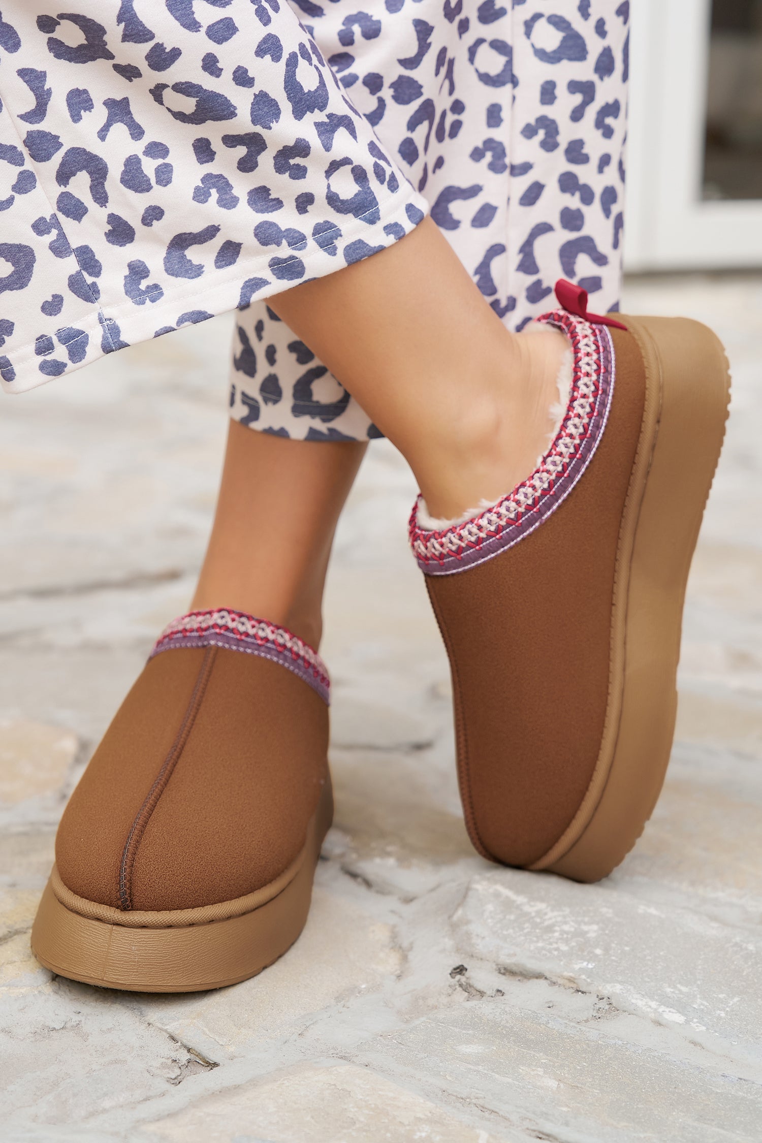 Joanna Brown Slip-On Boots