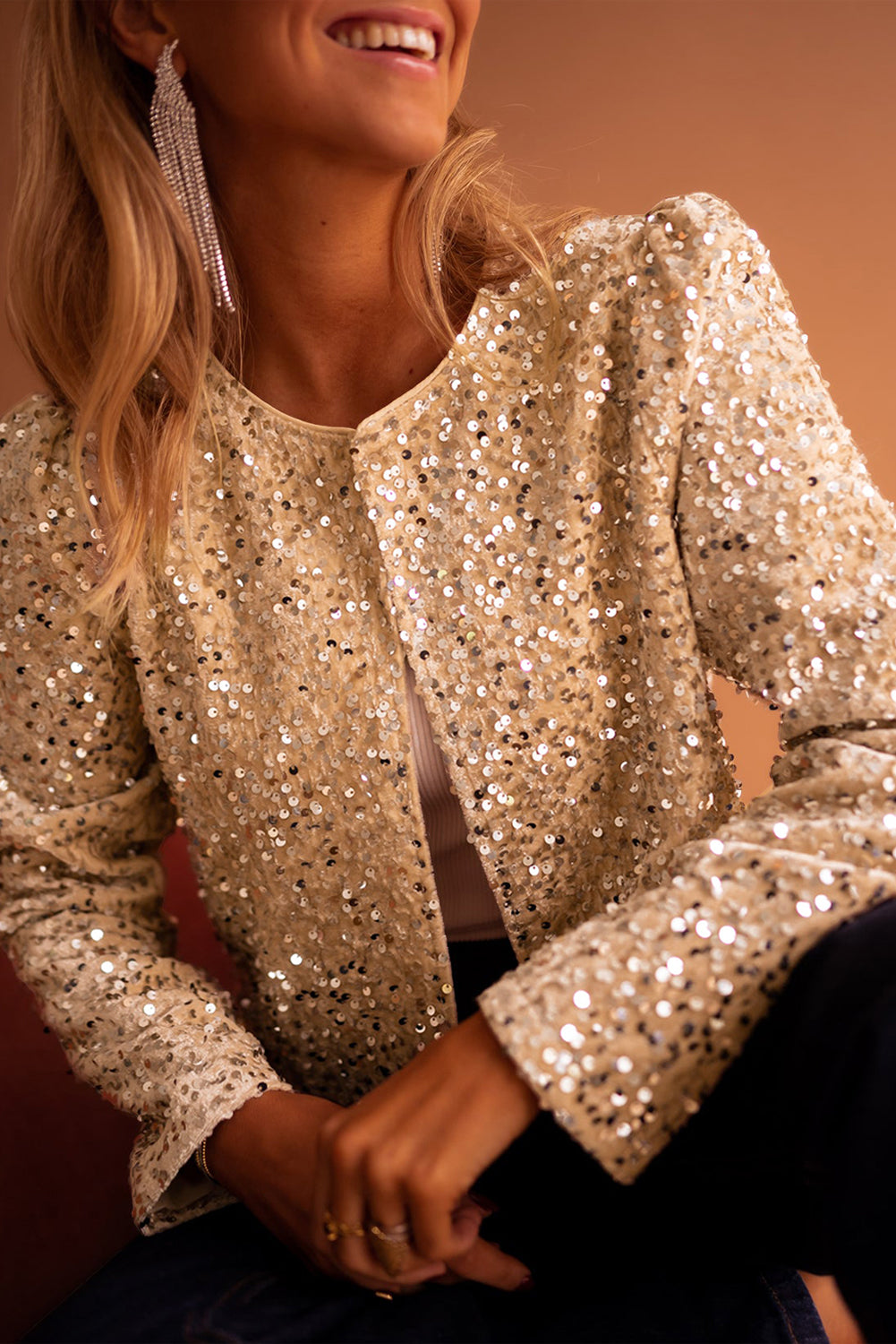 Rhodes Sequin Cropped Jacket