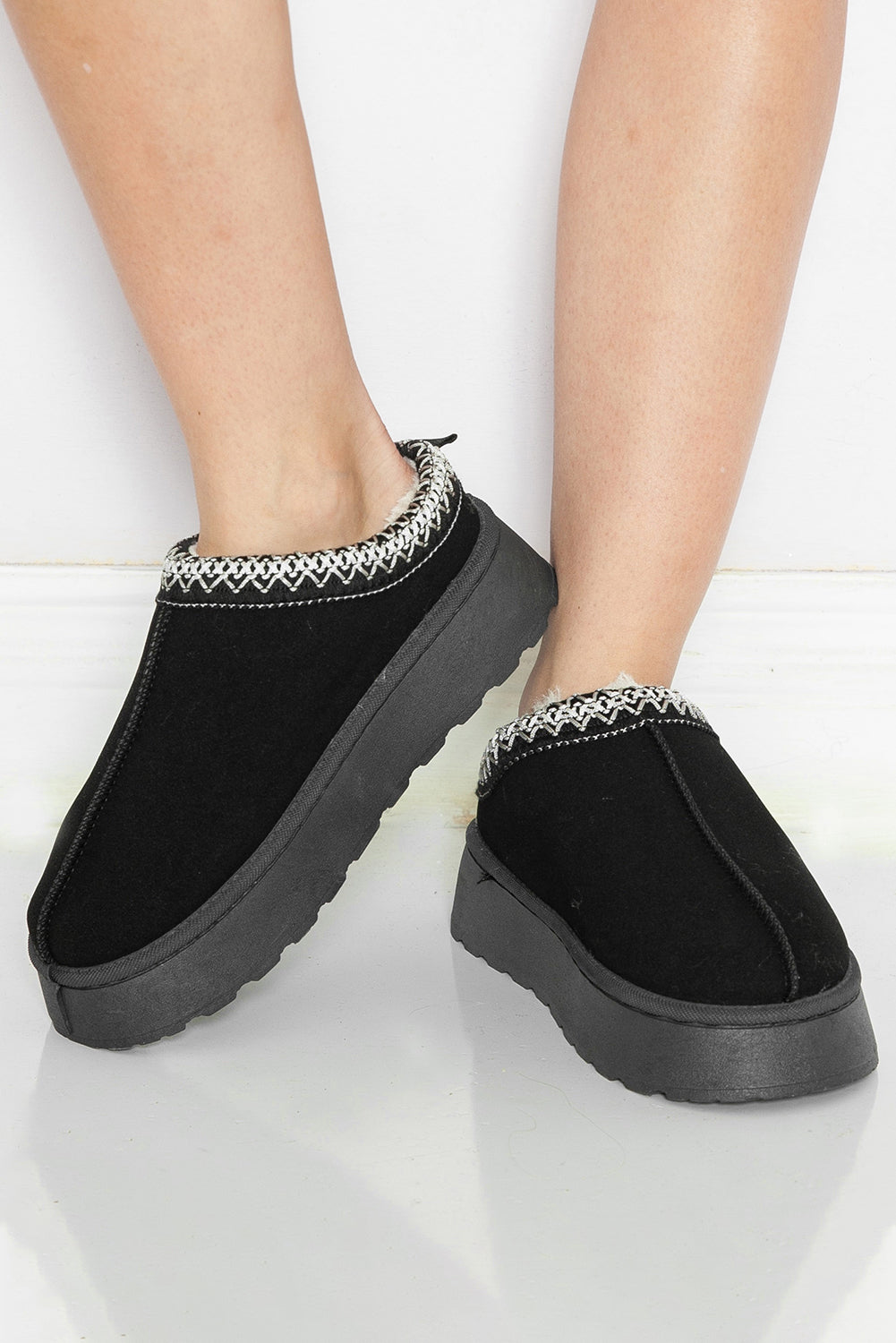 Joanna Black Slip-On Boots