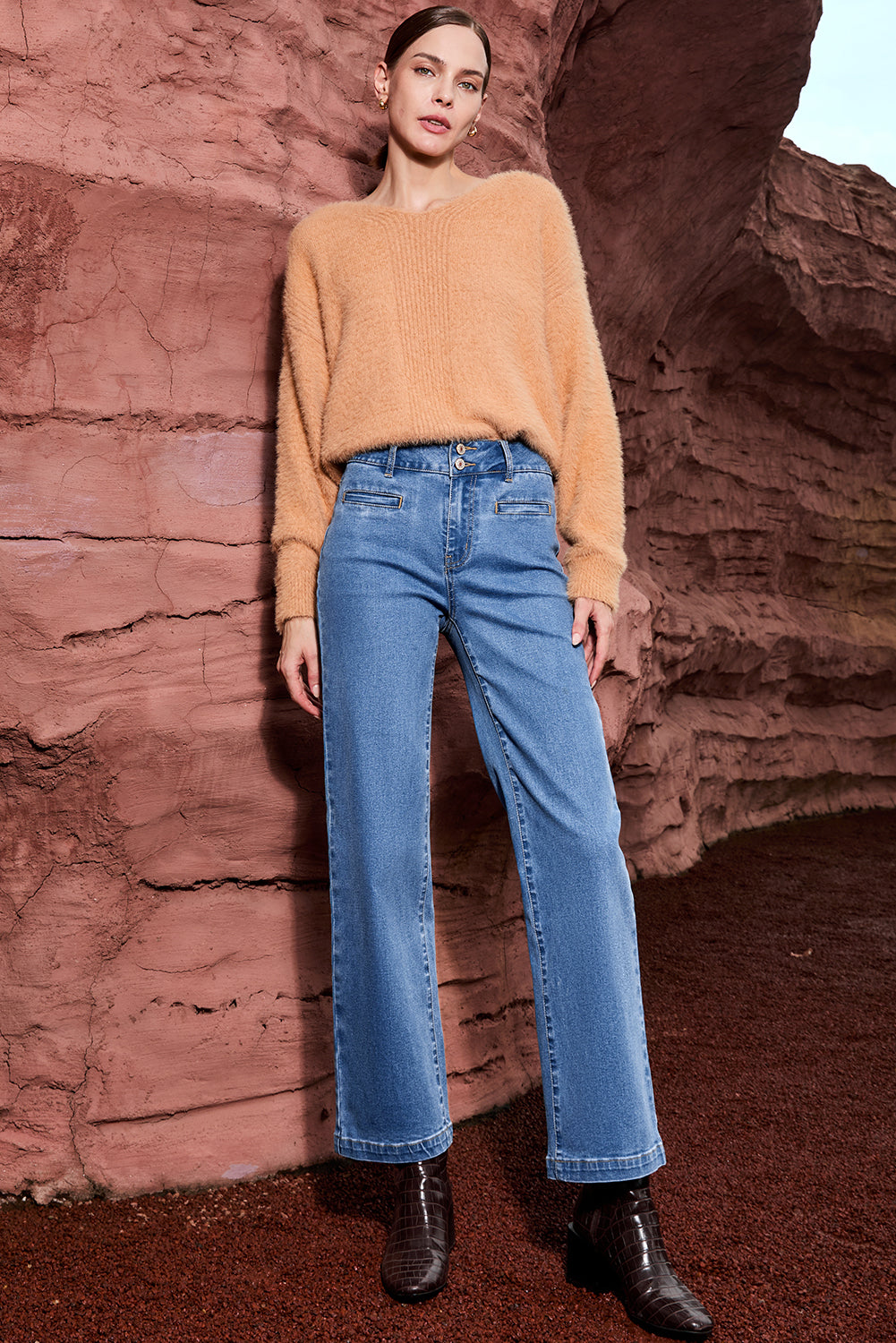Taylor High Rise Straight Leg Jeans