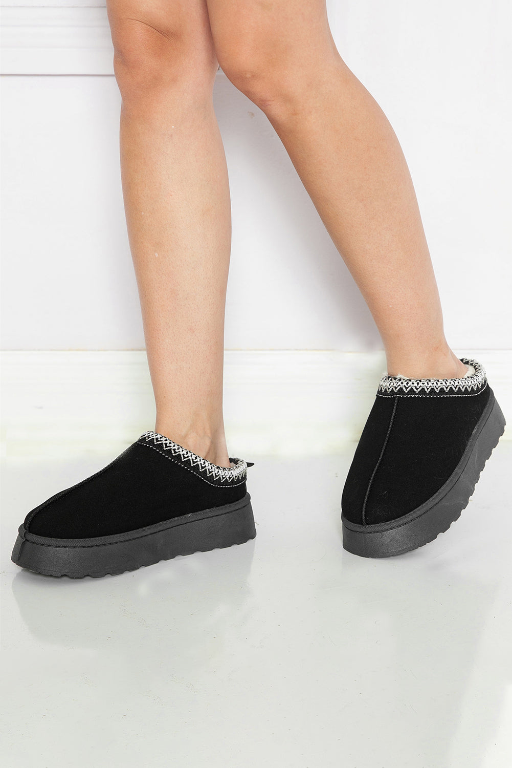 Joanna Black Slip-On Boots
