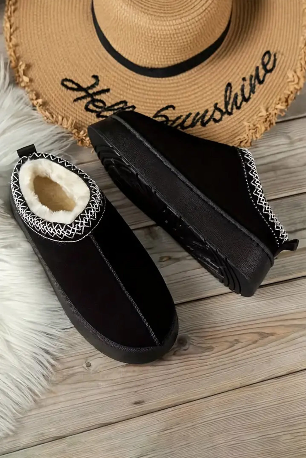Joanna Black Slip-On Boots