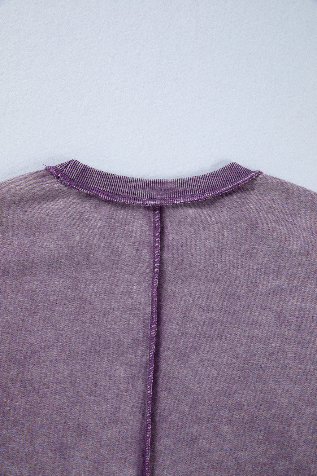 Alexis Slit Sweatshirt Purple