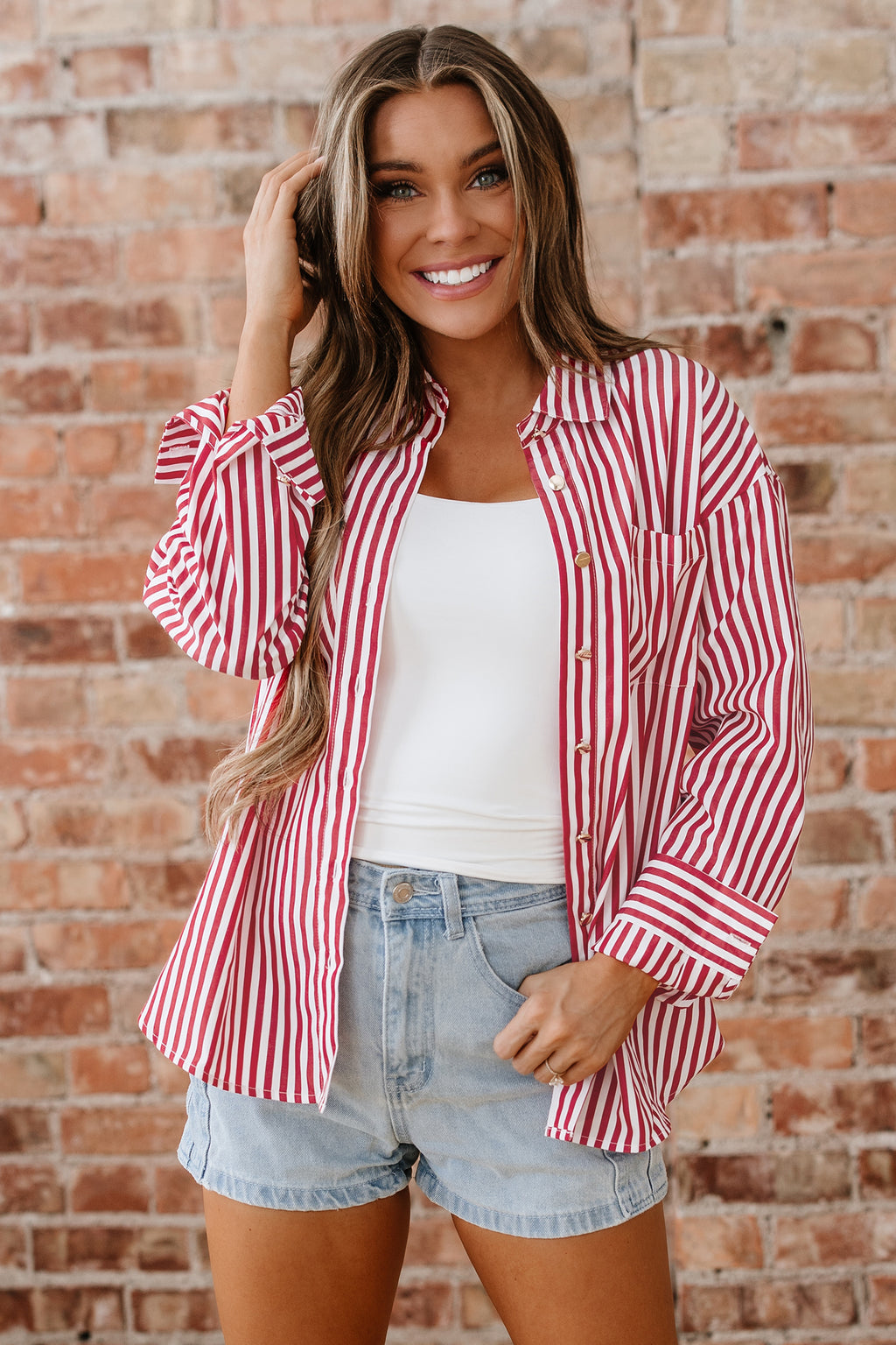 Gracie Button Up Top